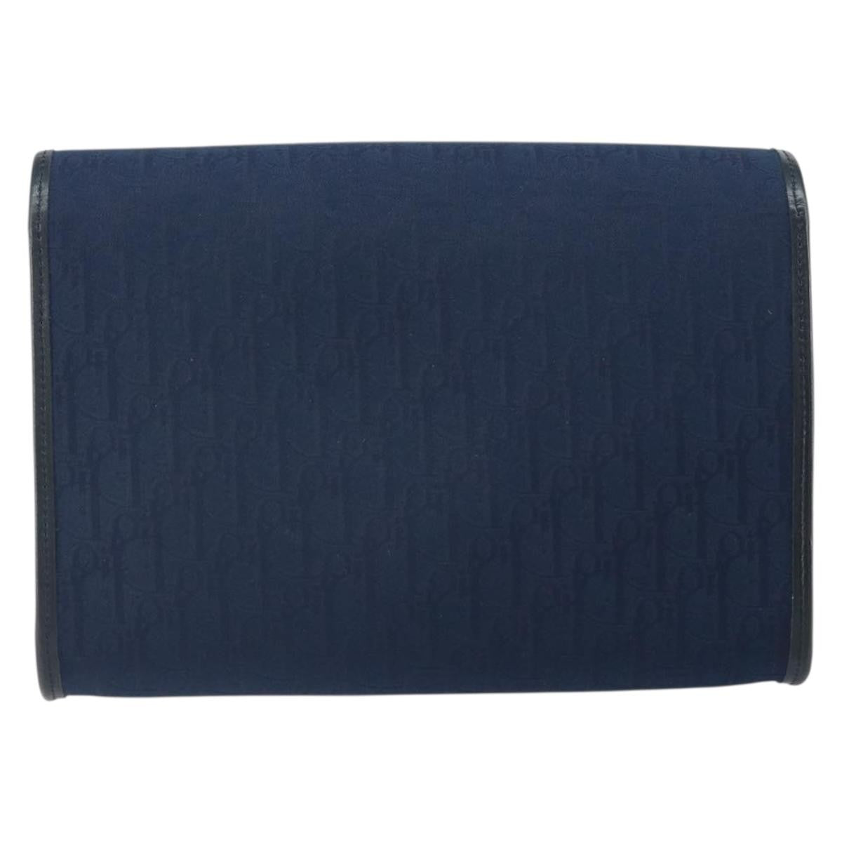Christian Dior Vintage Trotter Shoulder Bag Canvas Navy Canvas Shoulder Bag Bag ()