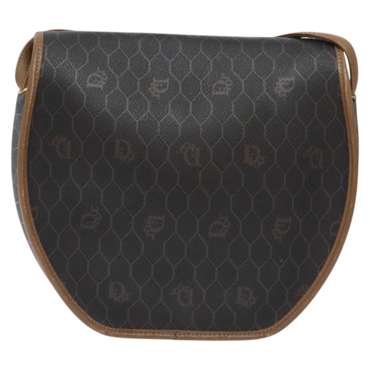 Christian Dior Vintage Honeycomb Shoulder Bag Canvas Black Canvas Bag ()