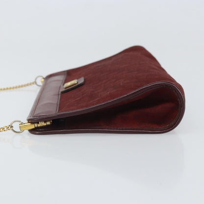 Christian Dior Vintage Trotteur Chain Shoulder Bag Canvas Red Canvas Shoulder Bag Bag ()