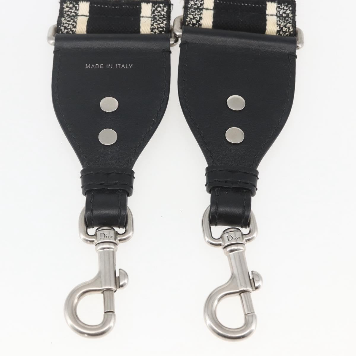 Christian Dior Logo Shoulder Strap Embroidered Canvas Navy Canvas Straps Accessory ()