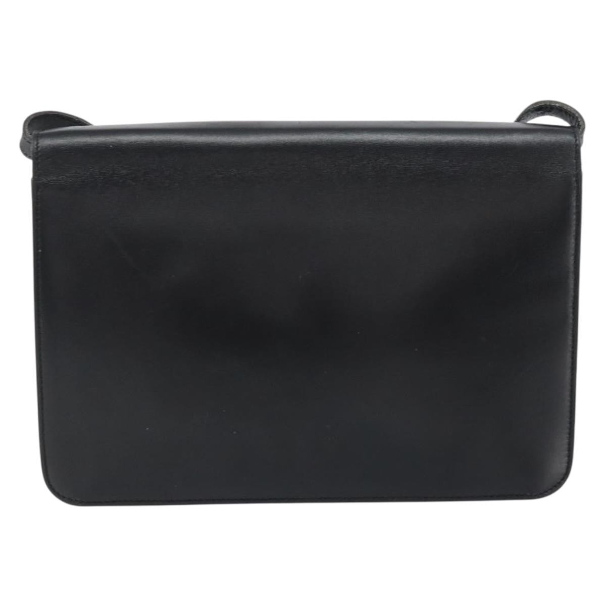 Christian Dior Vintage Shoulder Bag Leather Black Leather Shoulder Bag Bag ()