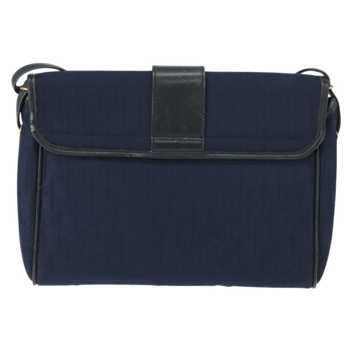 Christian Dior Vintage Trotter Shoulder Bag Canvas Navy Canvas Shoulder Bag Bag ()