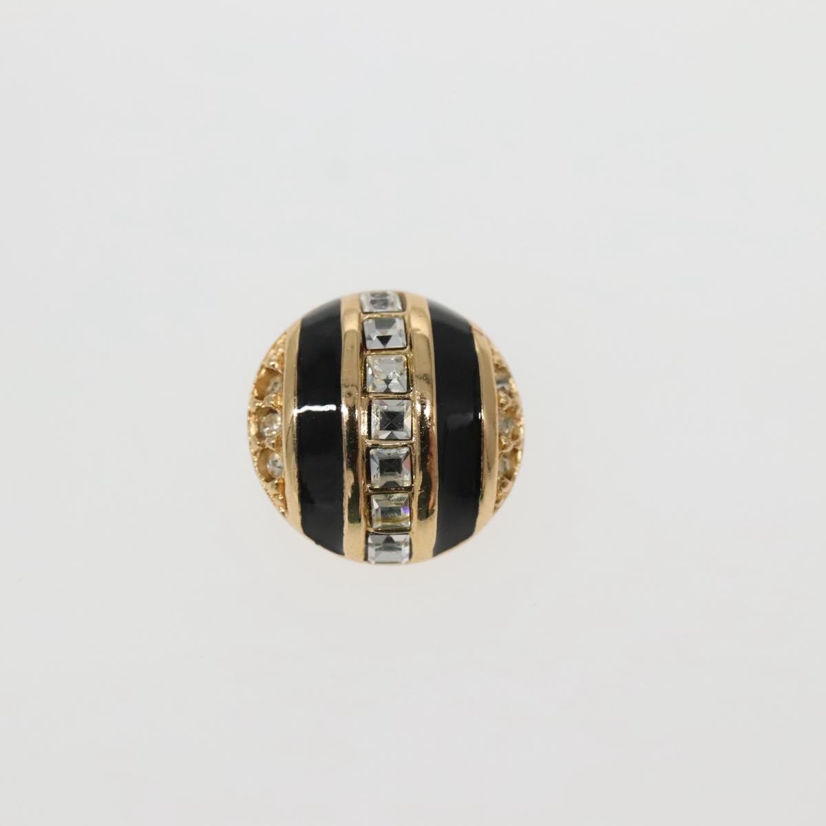 Christian Dior Vintage Round Clip-On Earrings Metal Gold Metal Earrings Jewelry ()