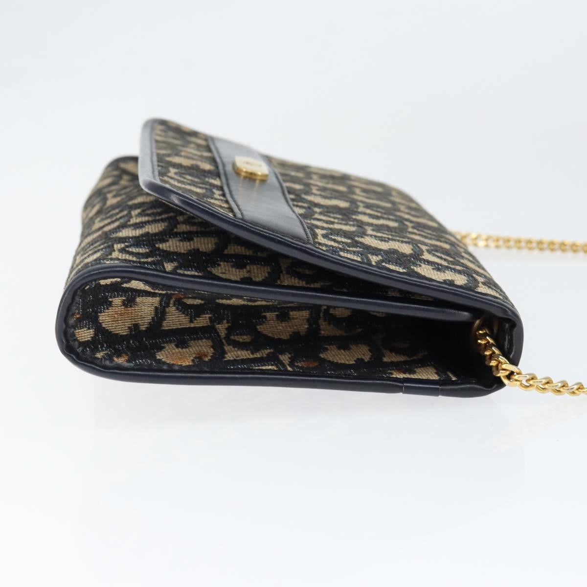 Christian Dior Vintage Trotter Shoulder Bag Canvas Navy Canvas Shoulder Bag Bag ()