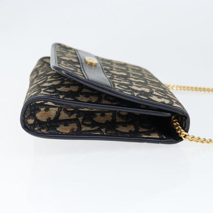 Christian Dior Vintage Trotter Shoulder Bag Canvas Navy Canvas Shoulder Bag Bag ()