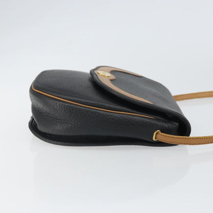 Christian Dior Vintage Cd Flap Shoulder Bag Leather Black Leather Shoulder Bag Bag ()