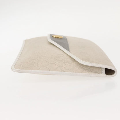 Christian Dior Vintage Honeycomb Clutch Canvas White Canvas Clutche & Pouche Bag ()