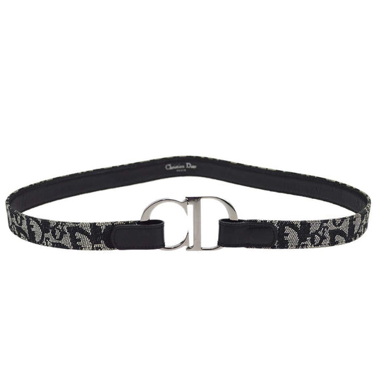 Christian Dior Vintage Belt Canvas Black Canvas Belts Accessory ()