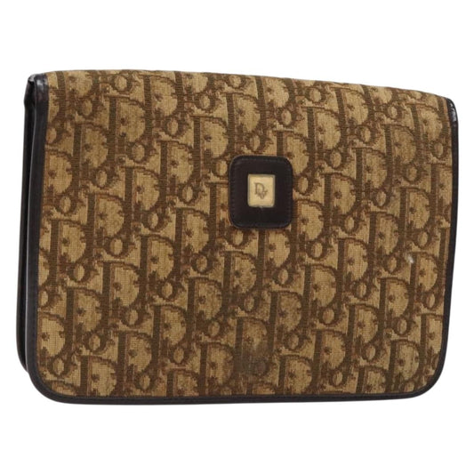 Christian Dior Vintage Trotter Pouch Diorissimo Canvas Brown Canvas Clutche & Pouche Bag ()