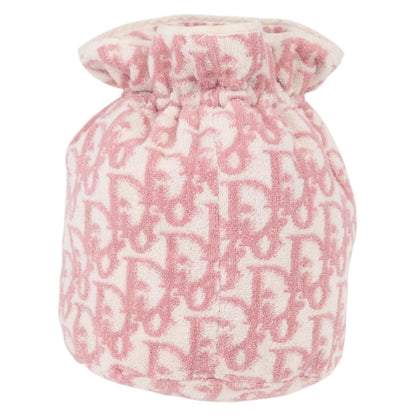 Christian Dior Vintage Trotter Pouch Pile Pink Canvas Clutche & Pouche Bag ()
