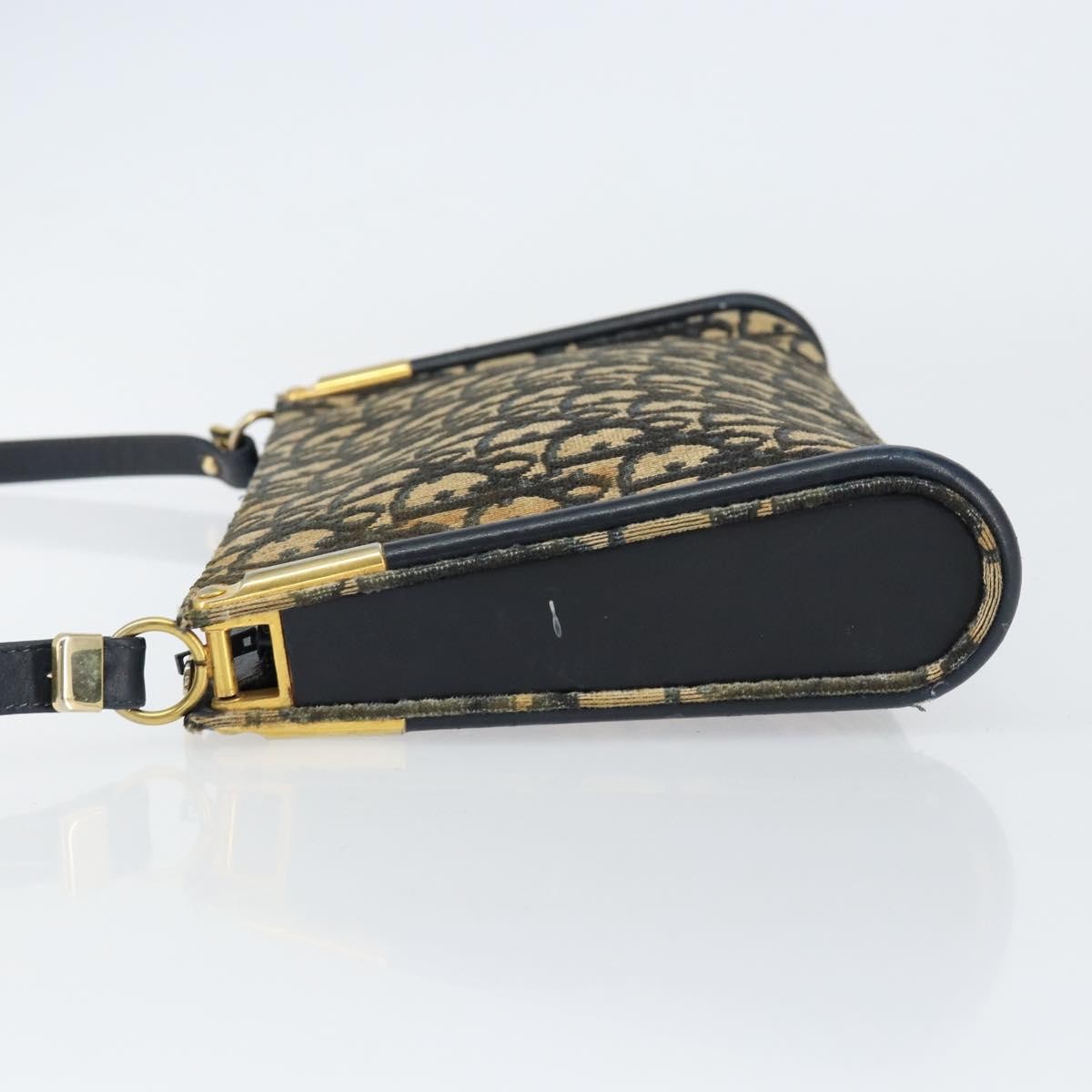 Christian Dior Vintage Trotter Shoulder Bag Canvas Navy Canvas Shoulder Bag Bag ()