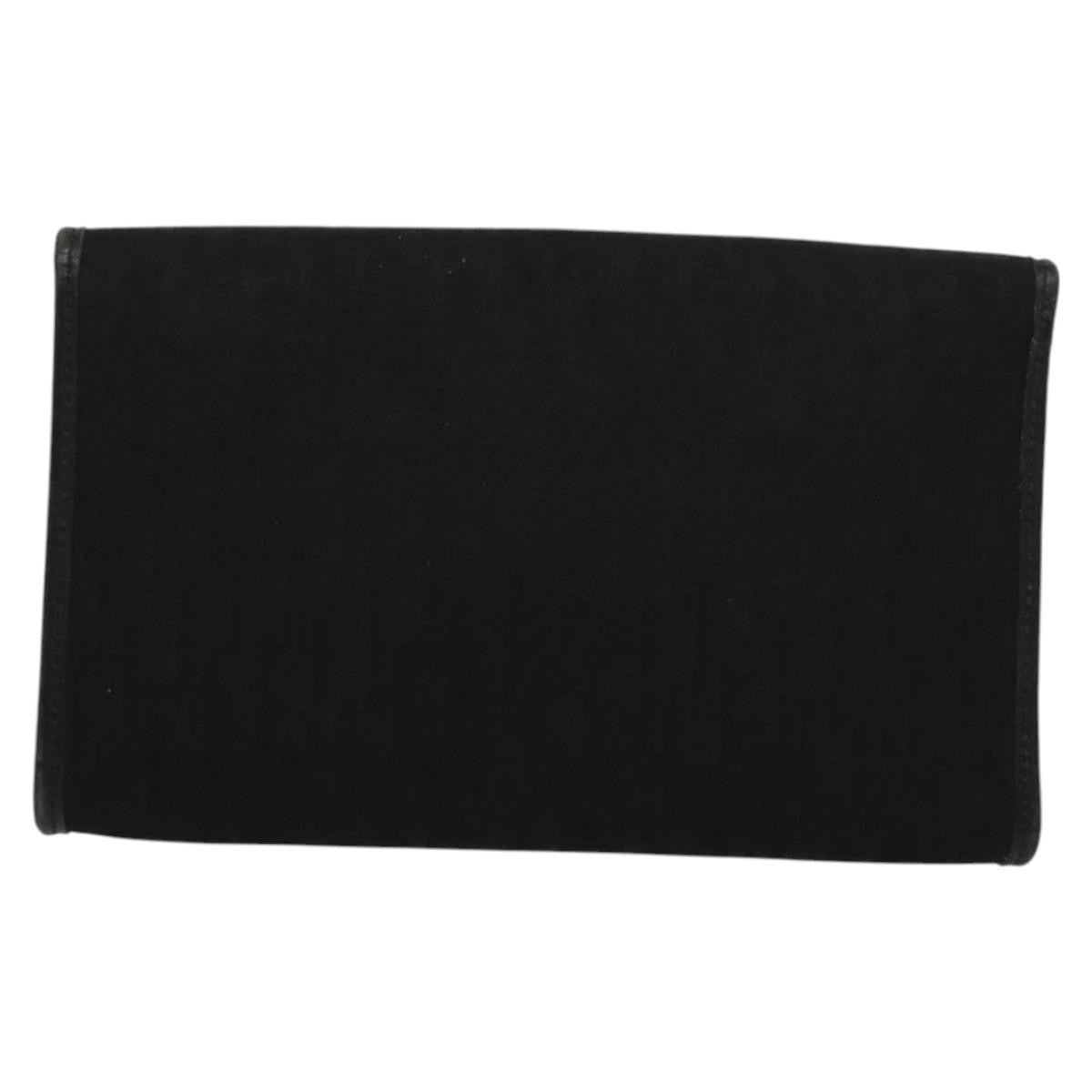 Christian Dior Vintage Trotter Flap Crossbody Bag Canvas Black Canvas Shoulder Bag Bag ()