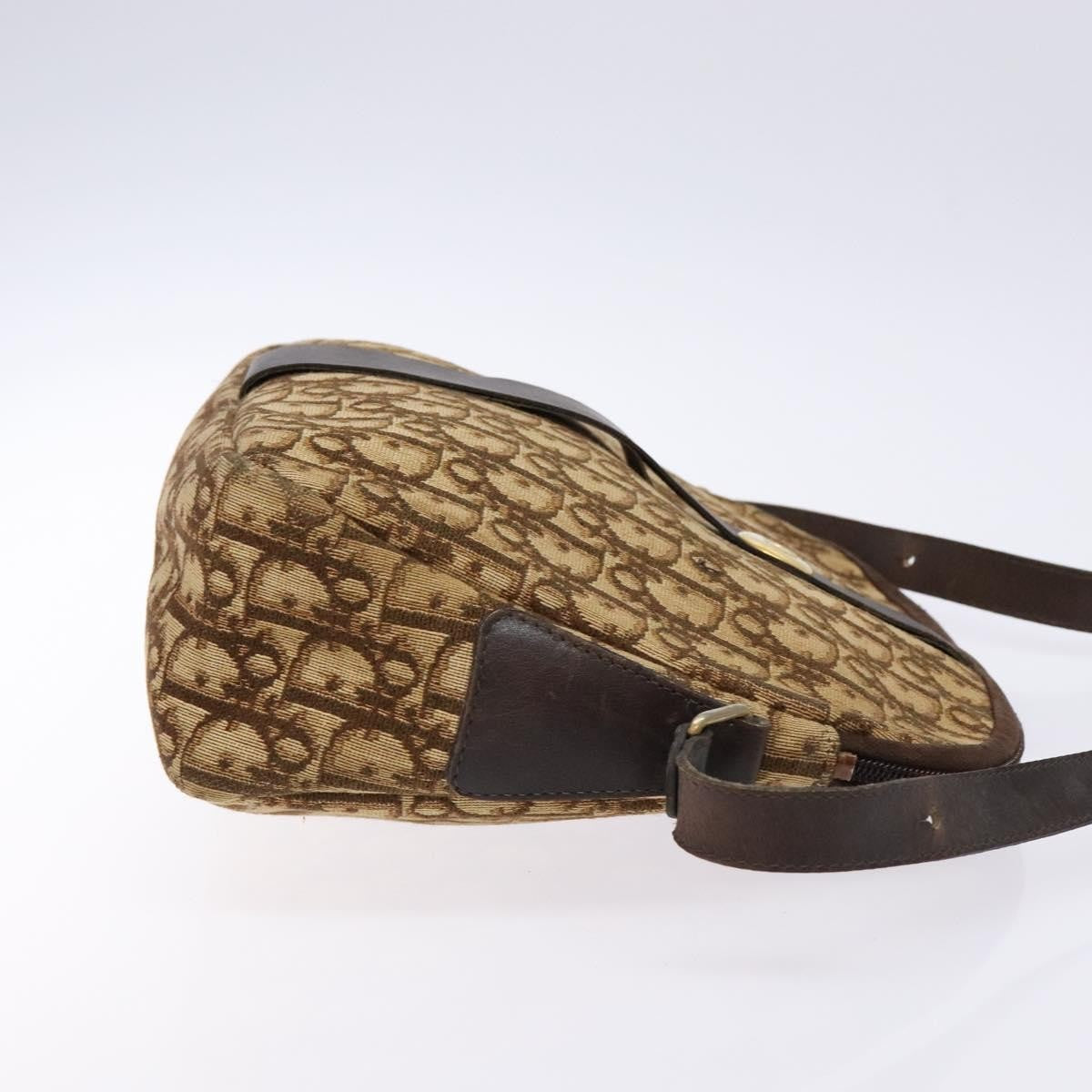 Christian Dior Vintage Trotter Shoulder Bag Canvas Brown Canvas Bag ()