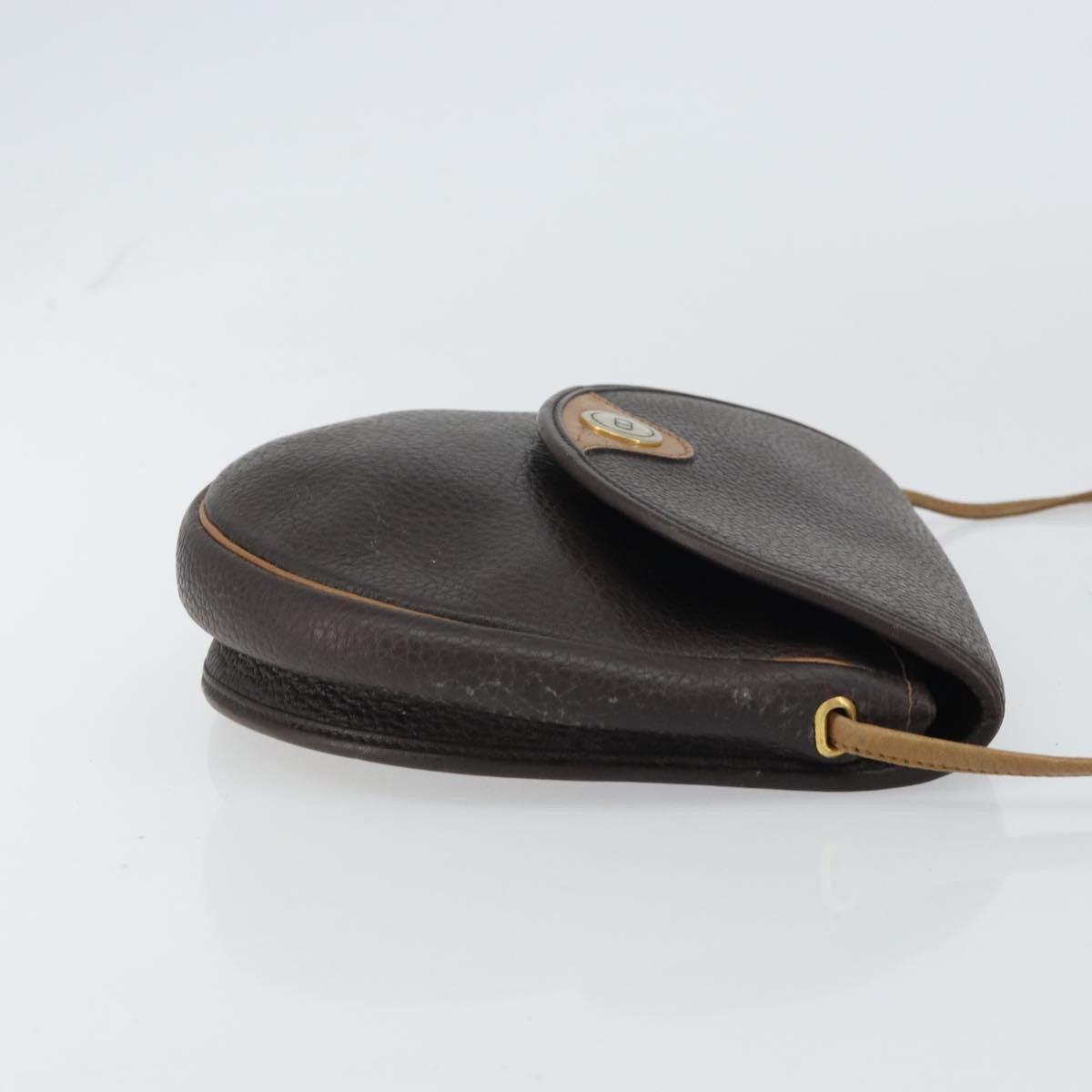Christian Dior Vintage Cd Flap Shoulder Bag Leather Brown Leather Shoulder Bag Bag ()