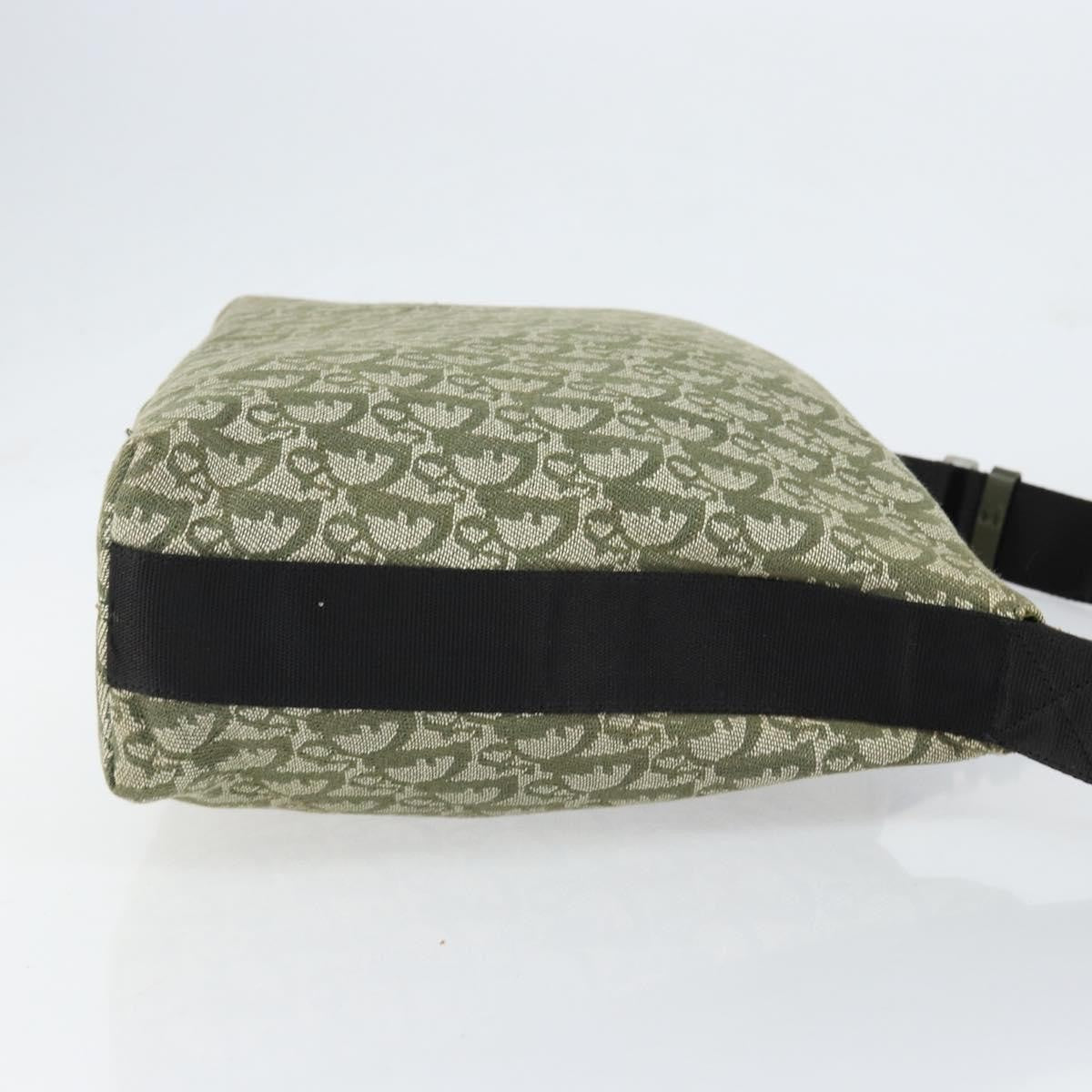 Christian Dior Vintage Trotter Shoulder Bag Canvas Green Canvas Shoulder Bag Bag ()