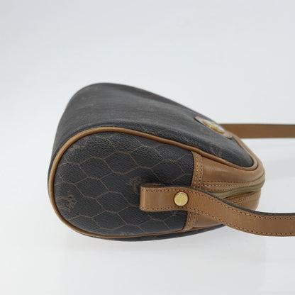 Christian Dior Vintage Honeycomb Shoulder Bag Canvas And Leather Black Canvas Shoulder Bag Bag ()