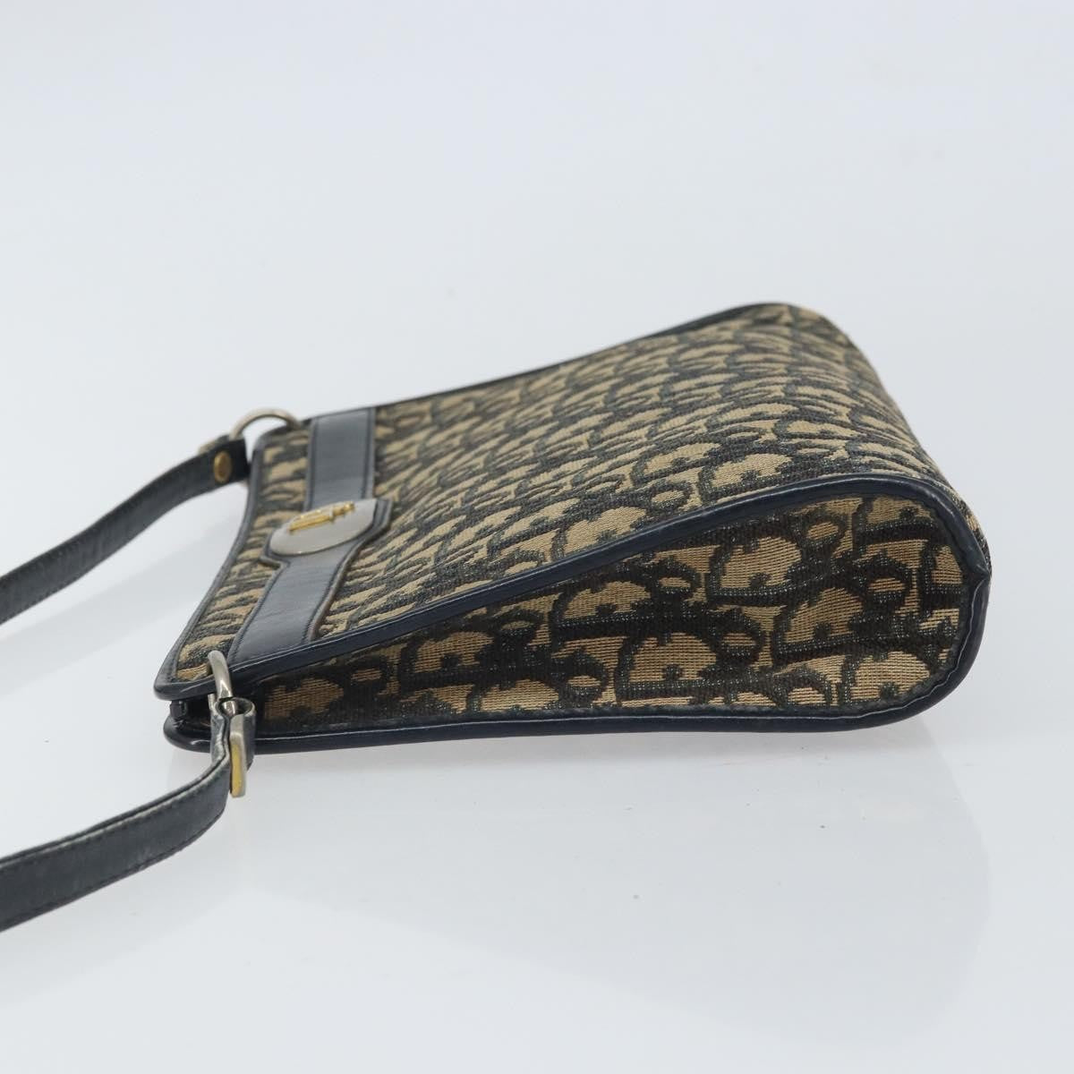 Christian Dior Vintage Trotter Shoulder Bag Canvas Navy Canvas Shoulder Bag Bag ()
