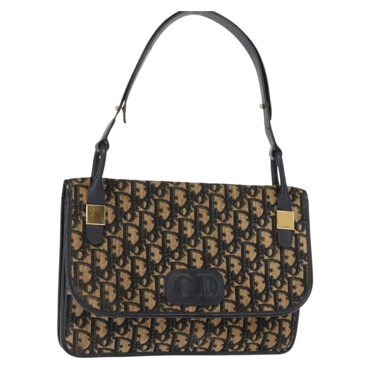 Christian Dior Vintage Trotter Shoulder Bag Canvas Navy Canvas Shoulder Bag Bag ()