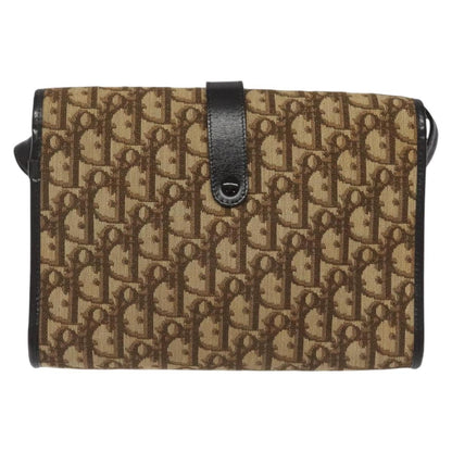 Christian Dior Vintage Trotter Crossbody Bag Diorissimo Coated Canvas Brown Canvas Bag ()