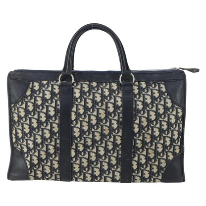 Christian Dior Vintage Trotter Boston Bag Canvas Navy Canvas Travel Bag Bag ()