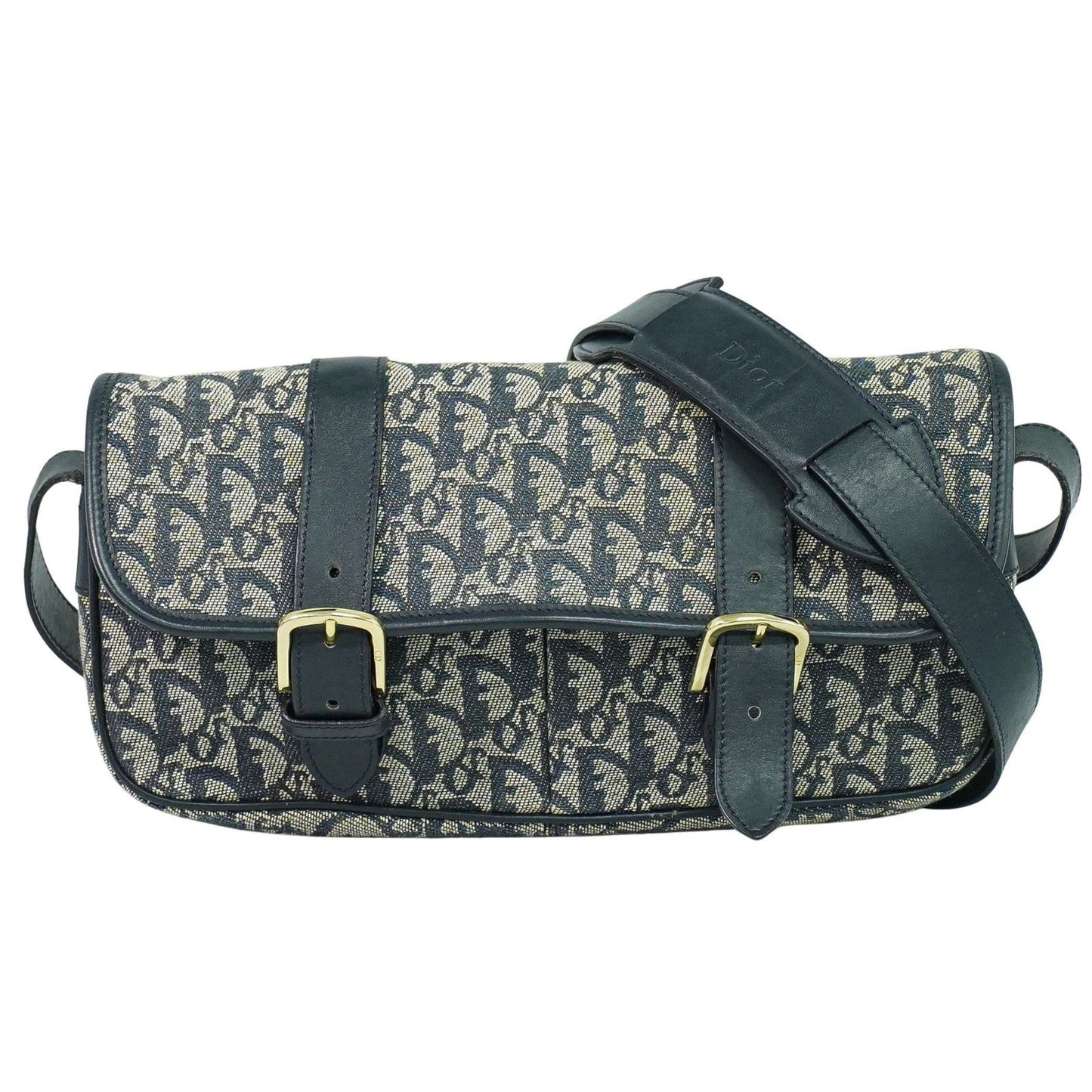 Christian Dior Trotter Shoulder Bag Canvas Gray Canvas Shoulder Bag Bag ()