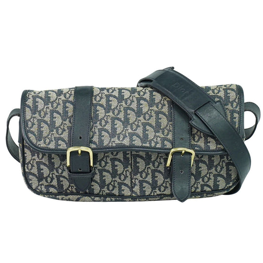 Christian Dior Trotter Shoulder Bag Canvas Gray Canvas Shoulder Bag Bag ()