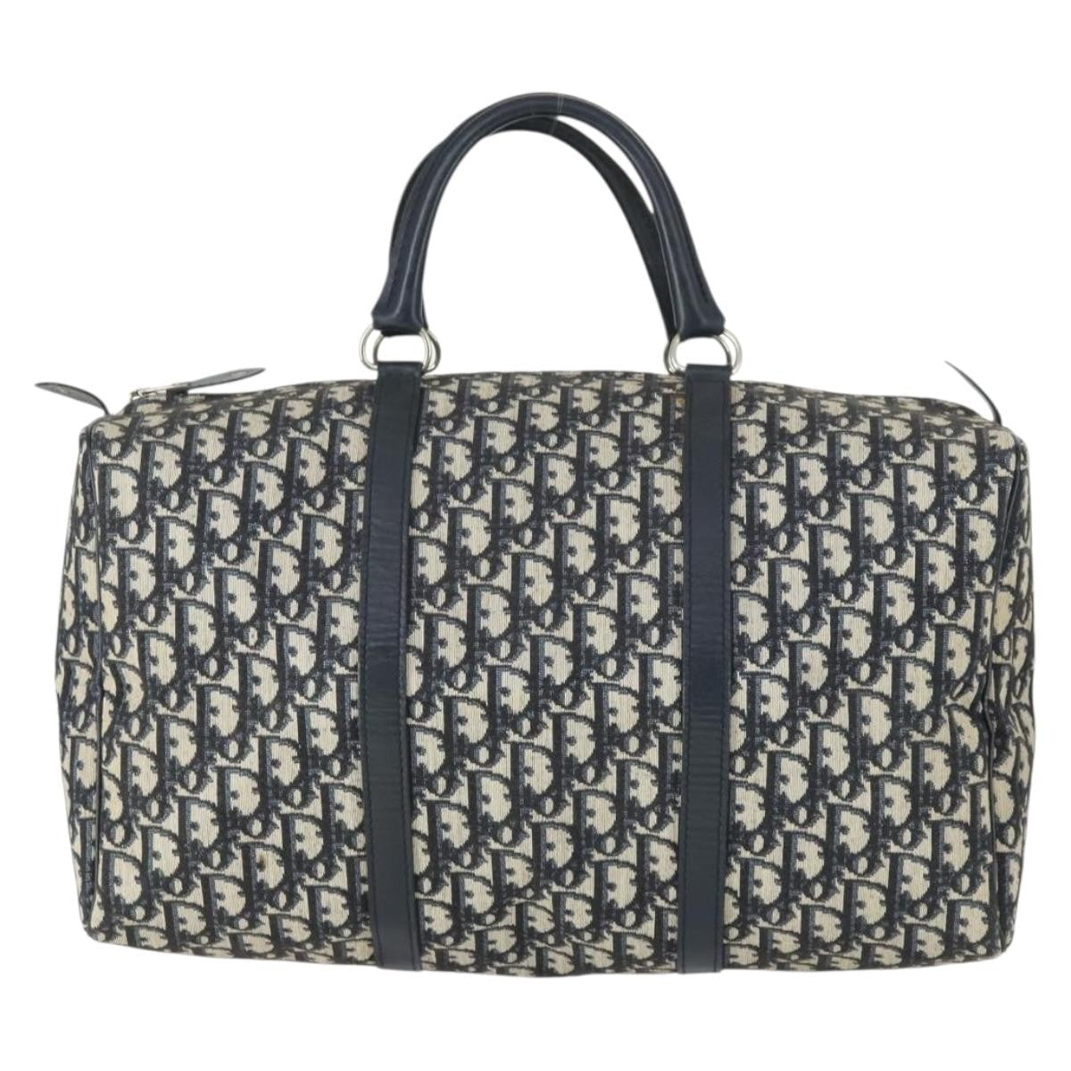 Christian Dior Vintage Trotter Boston Bag Canvas Navy Canvas Travel Bag Bag ()