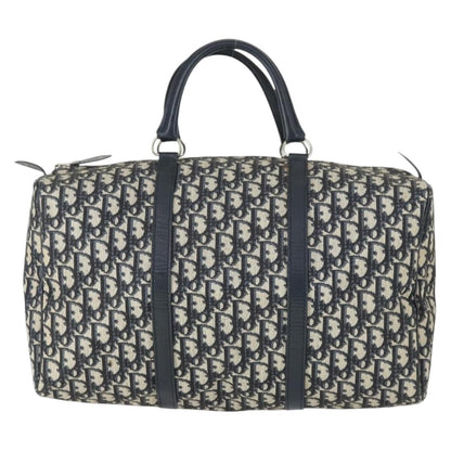 Christian Dior Vintage Trotter Boston Bag Canvas Navy Canvas Travel Bag Bag ()