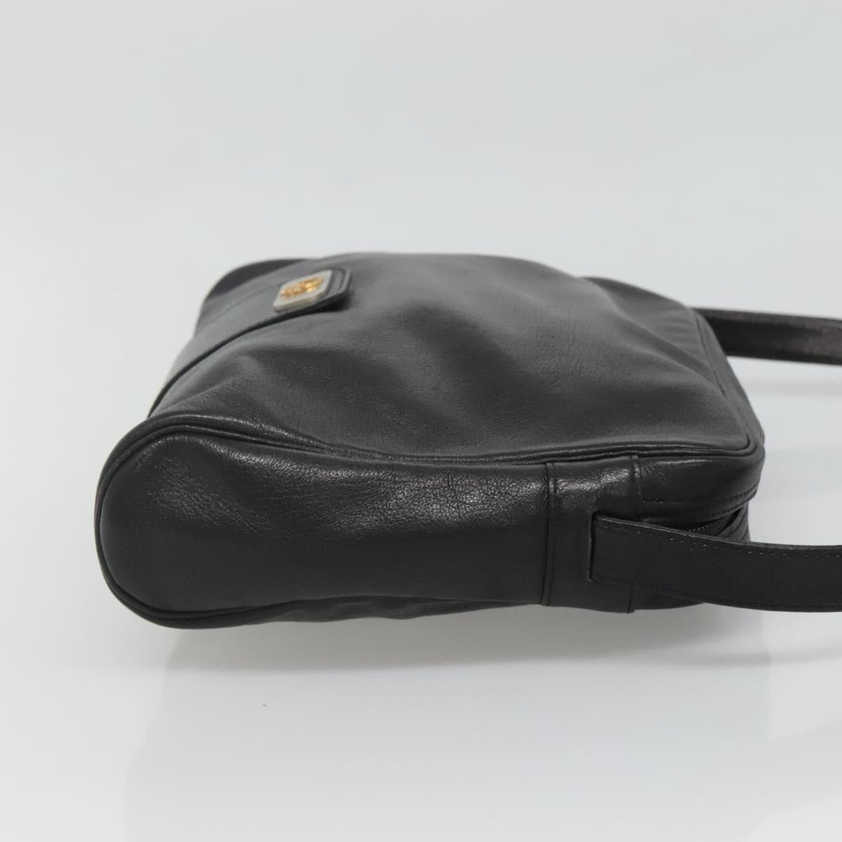 Christian Dior Shoulder Bag Leather Black Leather Shoulder Bag Bag ()