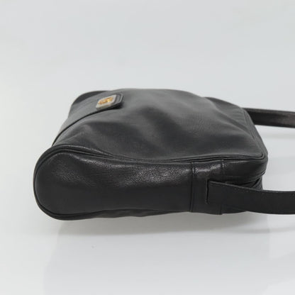 Christian Dior Shoulder Bag Leather Black Leather Shoulder Bag Bag ()