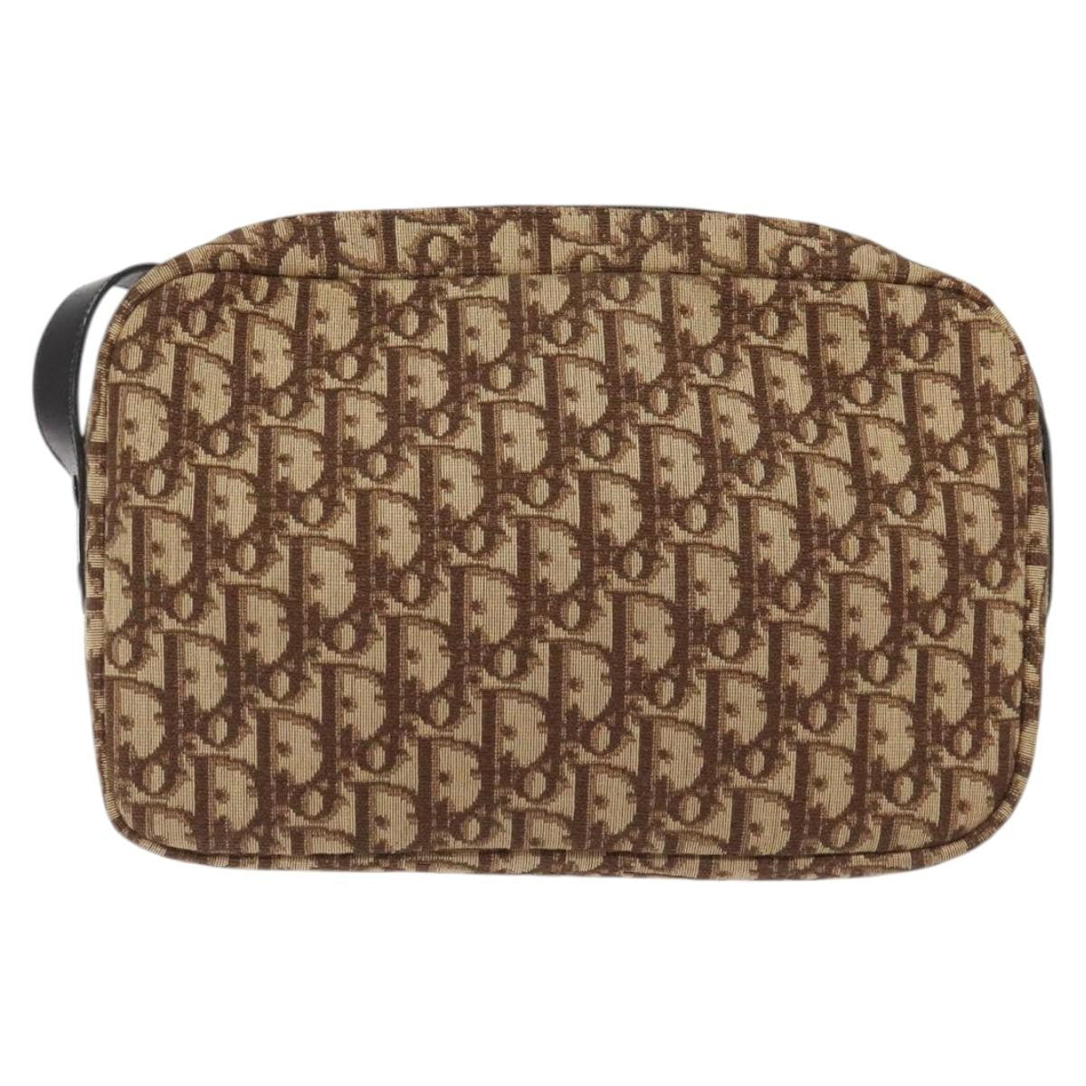 Christian Dior Vintage Trotter Shoulder Bag Canvas Brown Canvas Shoulder Bag Bag ()