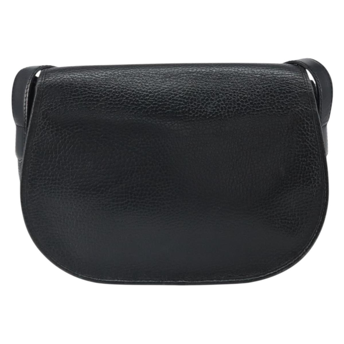 Christian Dior Vintage Cd Logo Shoulder Bag Leather Black Leather Shoulder Bag Bag ()