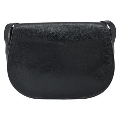 Christian Dior Vintage Cd Logo Shoulder Bag Leather Black Leather Shoulder Bag Bag ()