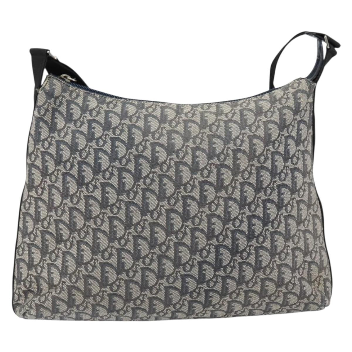 Christian Dior Vintage Trotter Shoulder Bag Canvas Navy Canvas Shoulder Bag Bag ()
