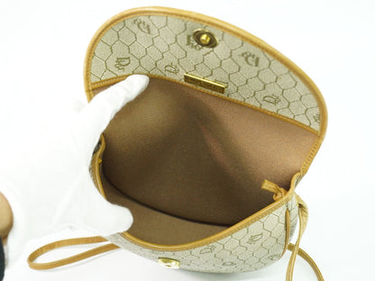 Christian Dior Vintage Honeycomb Shoulder Bag Canvas Beige Canvas Shoulder Bag Bag ()