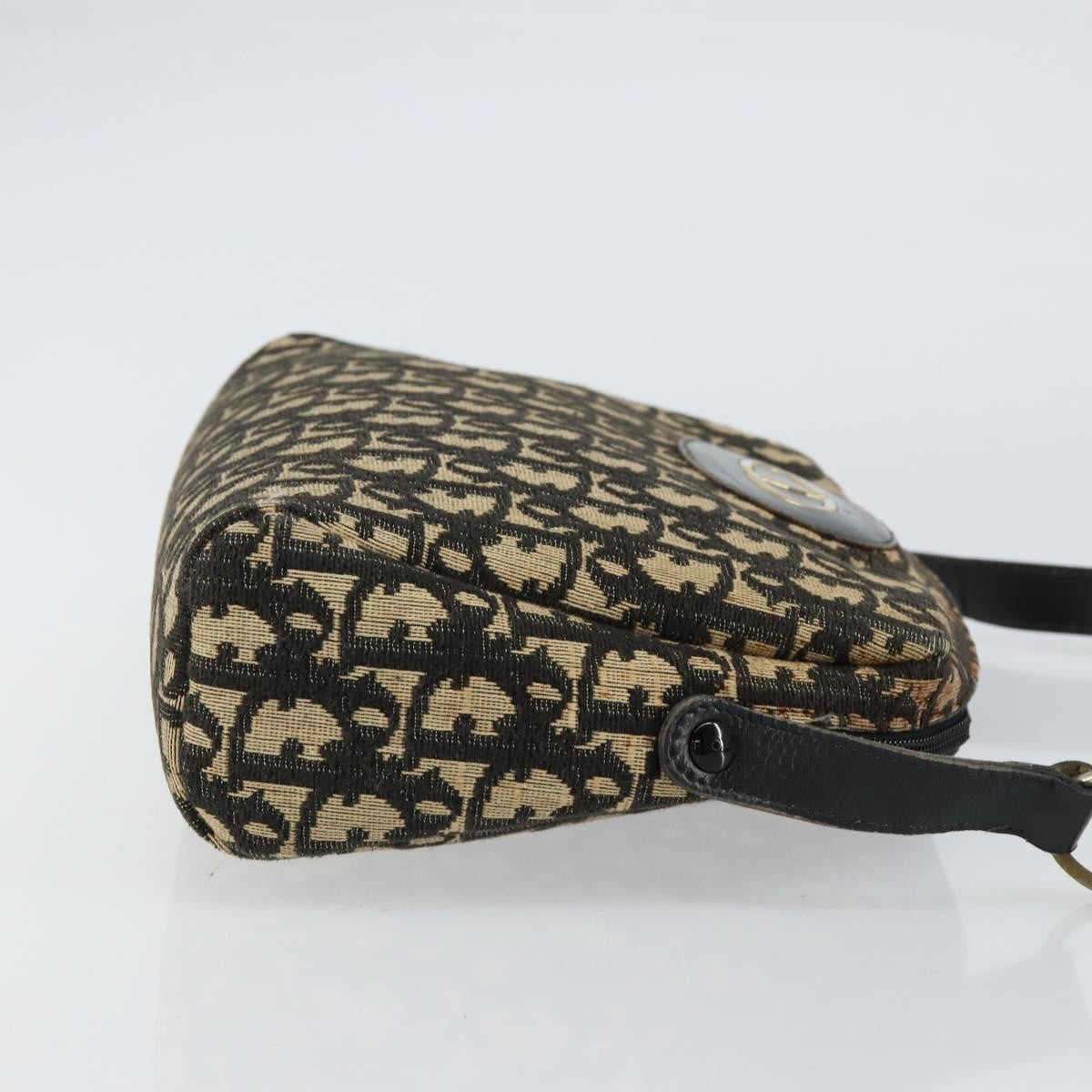 Christian Dior Vintage Cd Trotter Shoulder Bag Canvas Black Canvas Shoulder Bag Bag ()