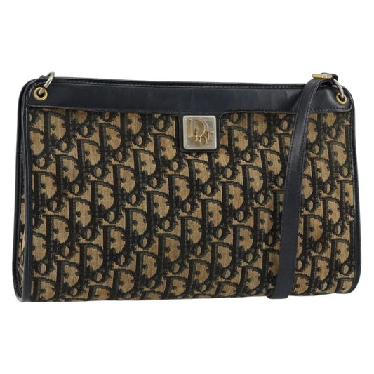 Christian Dior Vintage Trotter Shoulder Bag Canvas Navy Canvas Shoulder Bag Bag ()