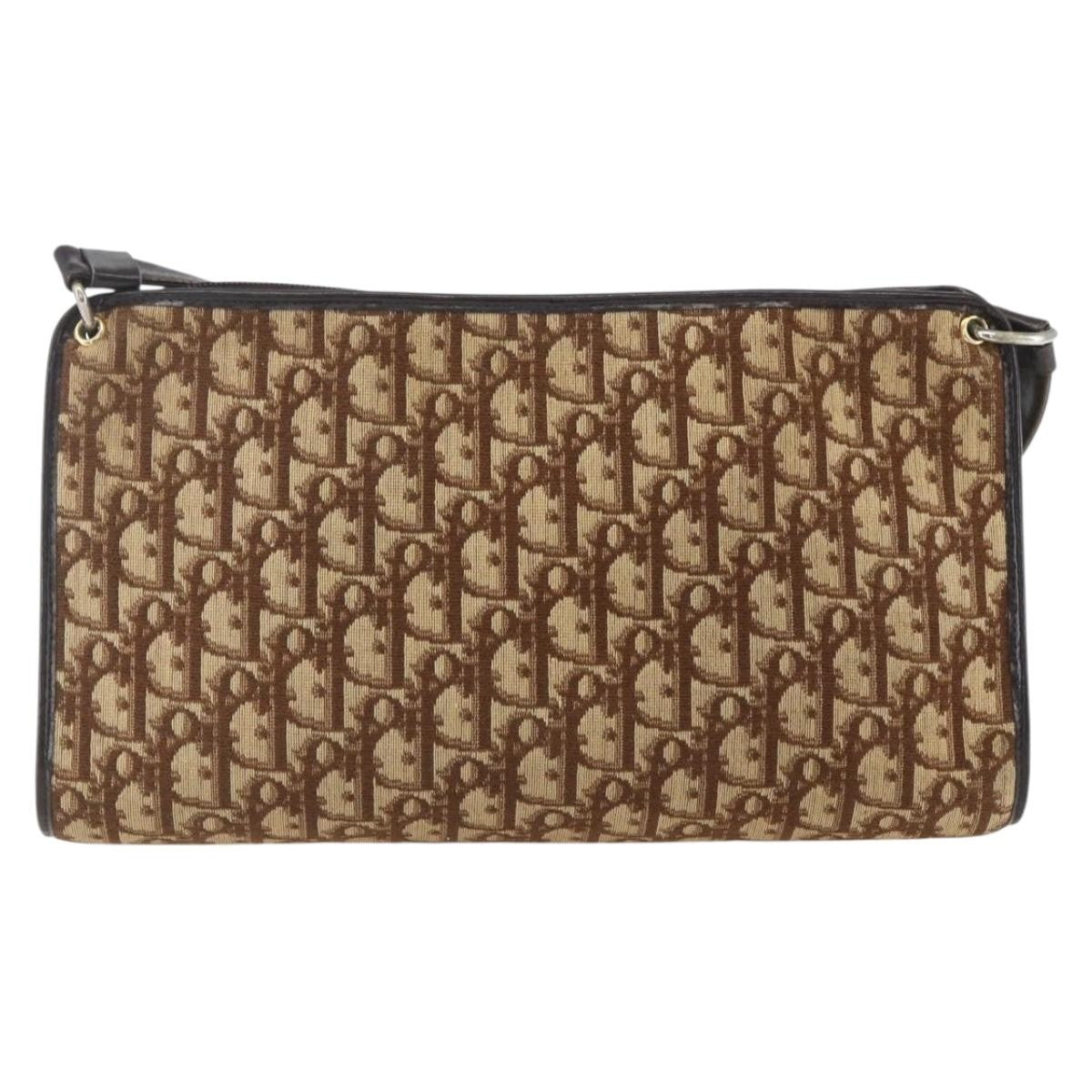 Christian Dior Vintage Cd Trotter Shoulder Bag Canvas Beige Canvas Shoulder Bag Bag ()