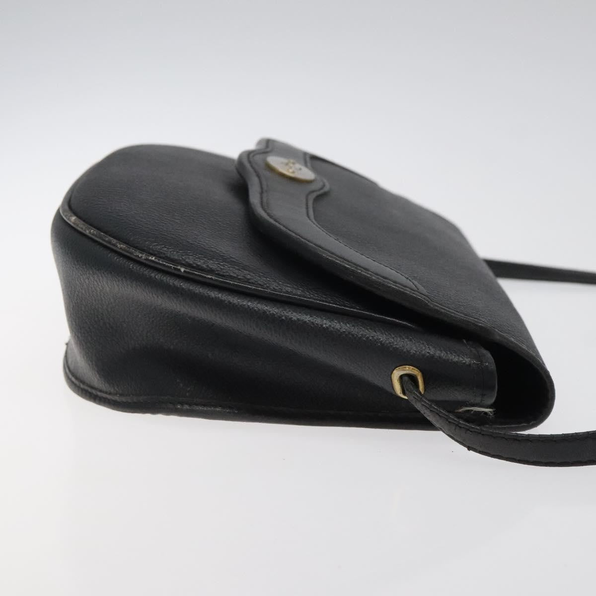Christian Dior Vintage Honeycomb Flap Crossbody Bag Coated Canvas Black Canvas Bag ()