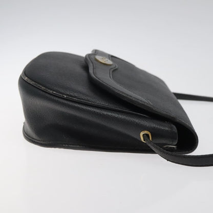 Christian Dior Vintage Honeycomb Flap Crossbody Bag Coated Canvas Black Canvas Bag ()