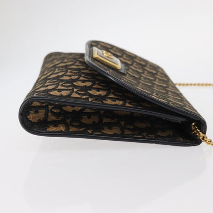 Christian Dior Vintage Cd Chain Flap Shoulder Bag Diorissimo Canvas Navy Canvas Shoulder Bag Bag ()