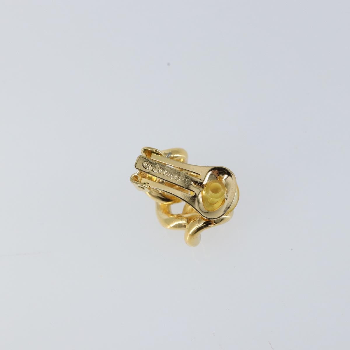 Christian Dior Vintage Clip-On Earrings Metal Gold Gold_Plated Earrings Jewelry ()