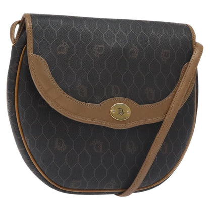 Christian Dior Vintage Honeycomb Shoulder Bag Canvas Black Canvas Bag ()
