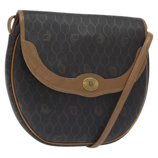 Christian Dior Vintage Honeycomb Shoulder Bag Canvas Black Canvas Bag ()