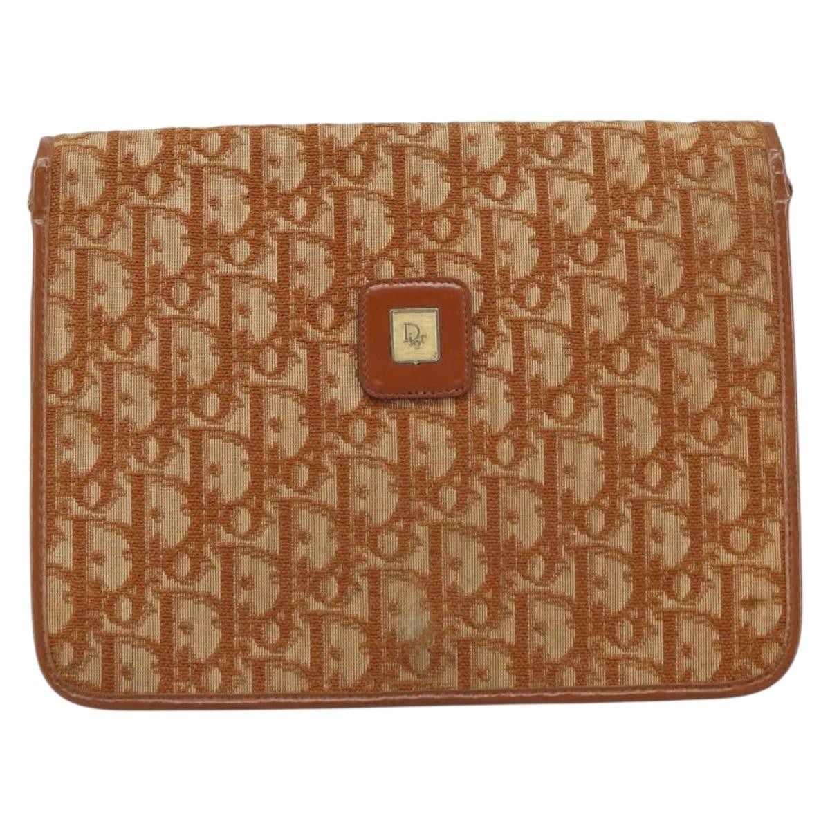 Christian Dior Vintage Trotter Shoulder Bag Canvas Brown Canvas Shoulder Bag Bag ()