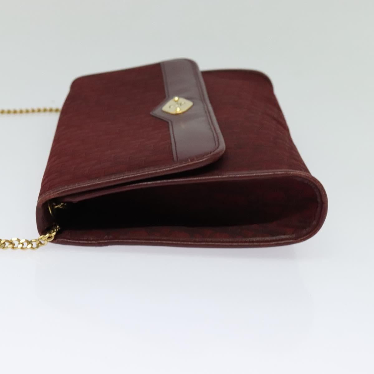 Christian Dior Vintage Trotteur Chain Shoulder Bag Canvas Red Canvas Shoulder Bag Bag ()