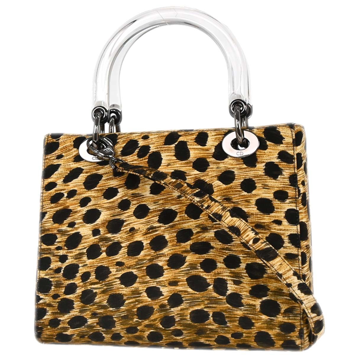 Christian Dior Vintage Lady Dior Bag Printed Canvas Multicolour Canvas Tote Bag Bag ()