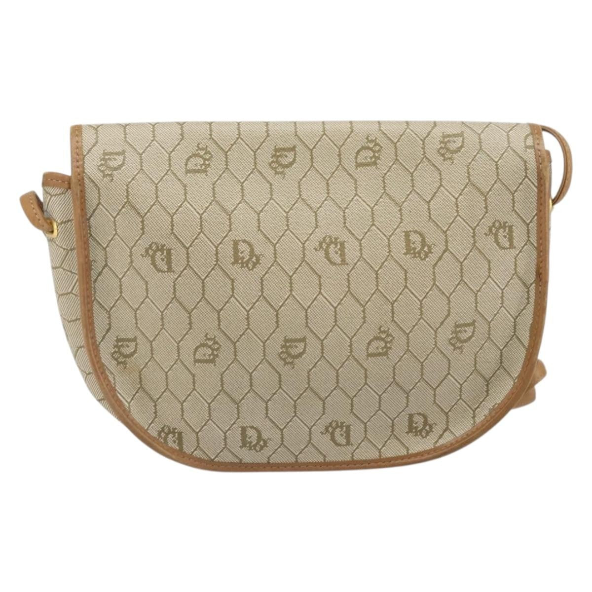 Christian Dior Vintage Honeycomb Shoulder Bag Canvas Beige Canvas Shoulder Bag Bag ()