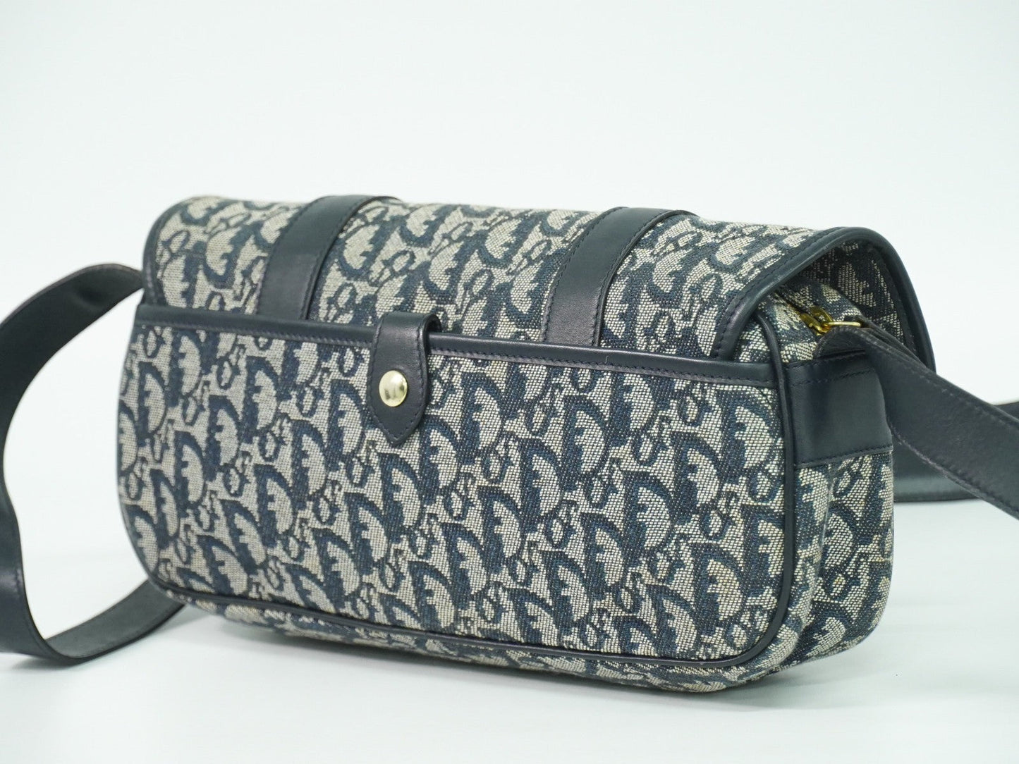 Christian Dior Trotter Shoulder Bag Canvas Gray Canvas Shoulder Bag Bag ()