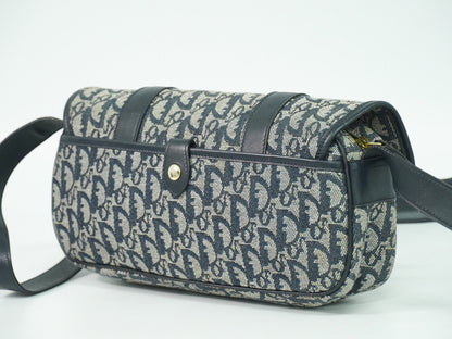 Christian Dior Trotter Shoulder Bag Canvas Gray Canvas Shoulder Bag Bag ()
